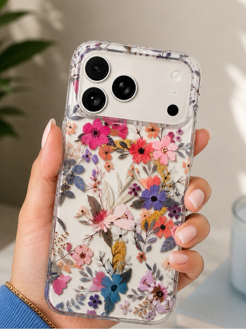 New Mia Charro Apple iPhone 17 Pro Max Phone Case Floral Sparkle MagSafe Rare